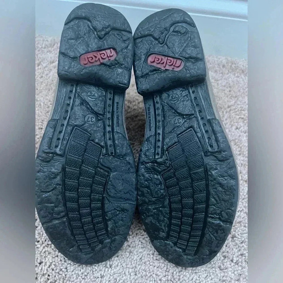 New REIKER felicitas ankle boot 37 red rainbow multicolor wool bootie 6.5 - Picture 8 of 17